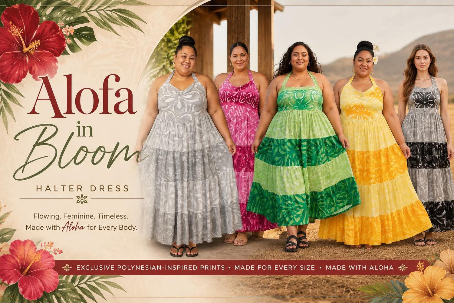 Alofa In Bloom Halter Dresses
